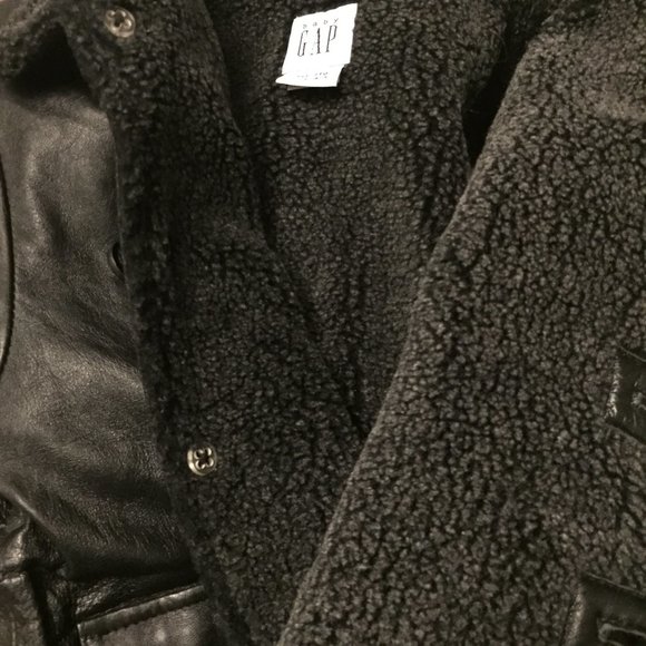 Vintage 90's Gap Genuine Leather Coat Size 3 - Picture 9 of 9